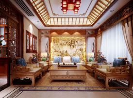 南京纯古典中式别墅装修效果图，中式豪宅装修的典范之作