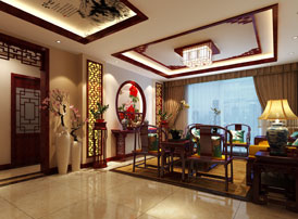北京通州于家务复式楼大宅新中式风格装修图片 一种古色古香的韵味感